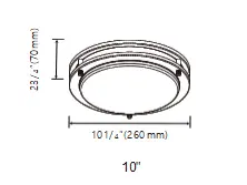 AL001 LED Ceiling Light 10 inch size