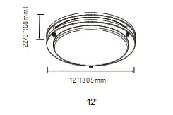 AL001 LED Ceiling Light 12 inch size