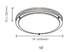 AL001 LED Ceiling Light 16 inch size
