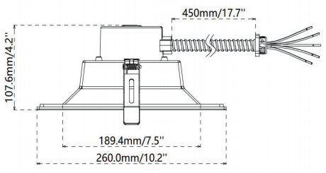 CDL05 downlight 8 inch size