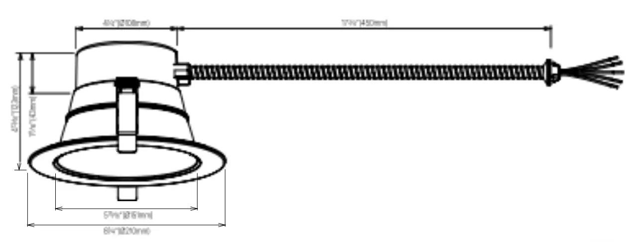 CDL06 downlight 6 inch size