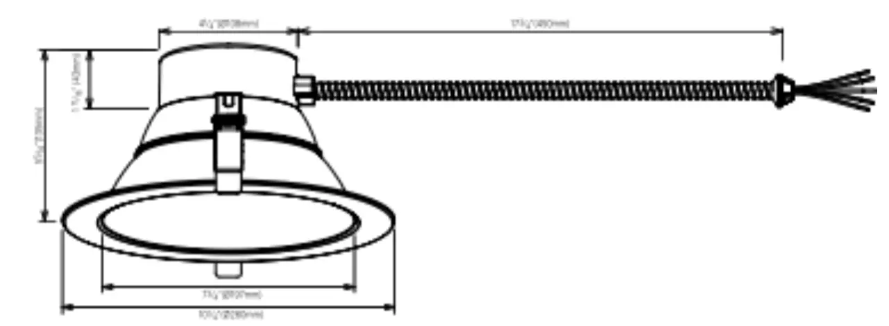 CDL06 downlight 8 inch size