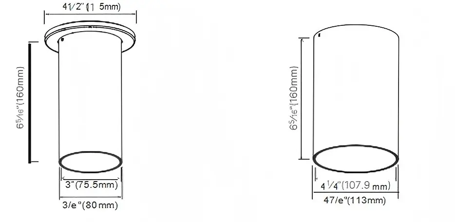 CLD001 downlight  3 inch + 4.5 inch size (1)