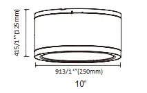 DL269 LED Downlight 10 inch size