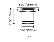 DL269 LED Downlight 3 inch size