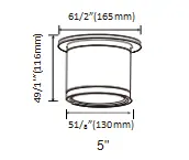 DL269 LED Downlight 5 inch size