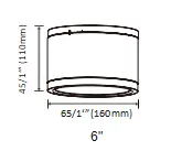 DL269 LED Downlight 6 inch size