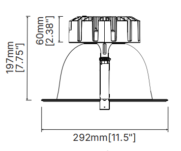 DL342 downlight 10 inch size