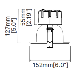 DL342 downlight 4 inch size