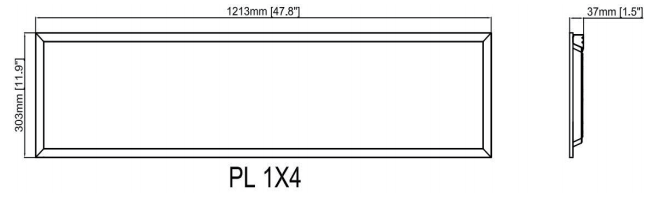 PL panel light 1×4 size